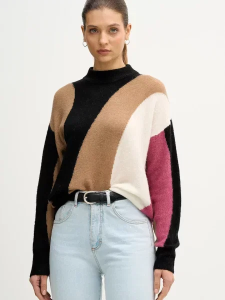 United Colors of Benetton pulover din amestec de lână light negru