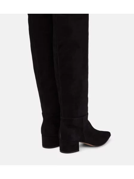 Cizme Gianvito Rossi din piele de căprioară negru