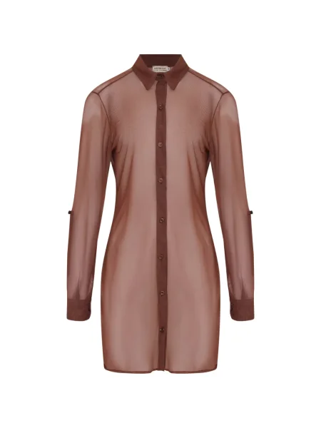 Rochie maxi Amir Slama lungă de costum maro