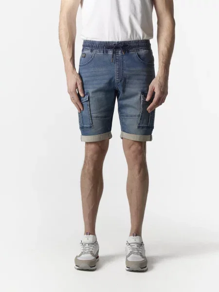 KOROSHI Pantaloni eleganți denim albastru