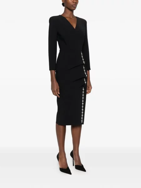 Rochie Chiara Boni La Petite Robe cu volane negru