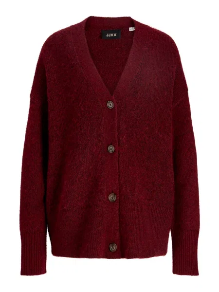 JJXX Pletena jopa JXROSANNA vinsko rdeča