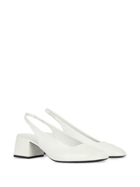 Pantofi cu toc Courreges slingback alb