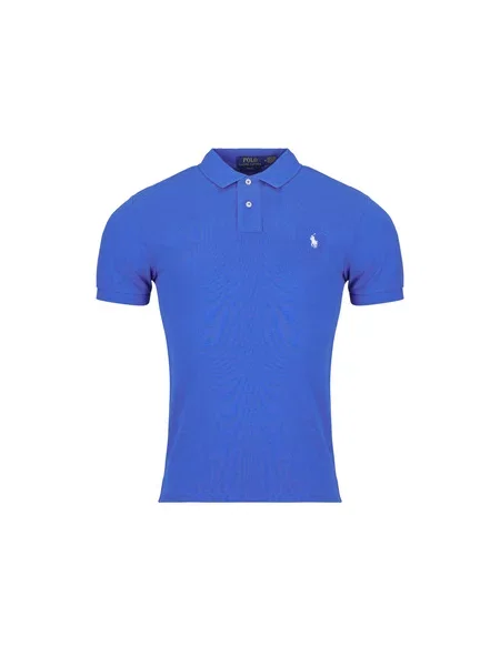 Polo majica Polo Ralph Lauren s kratkimi rokavi z mrežo modra