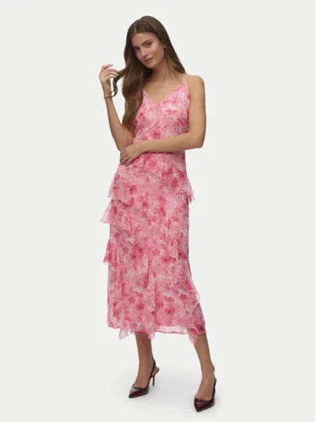 VERO MODA Rochie VMSMILLA portocaliu caisă roz