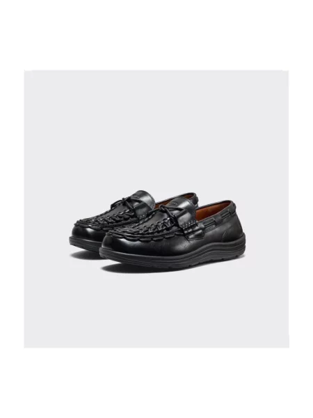 Loafersy Keen skórzane czarne