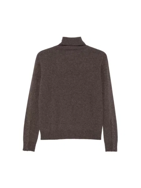 Sweter z golfem Vanisé z kaszmiru brązowy