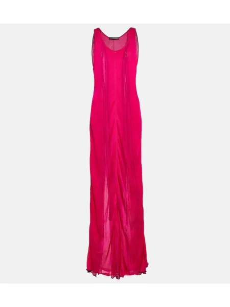 Rochie maxi Y/project din șifon de costum roz