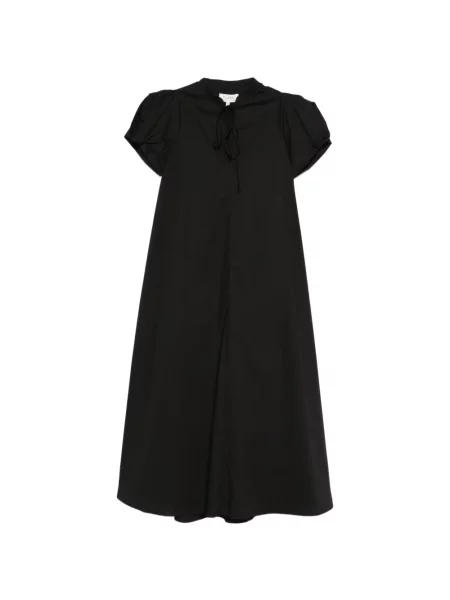 Sukienka midi Psophia do kolan wiązana garniturowa czarna