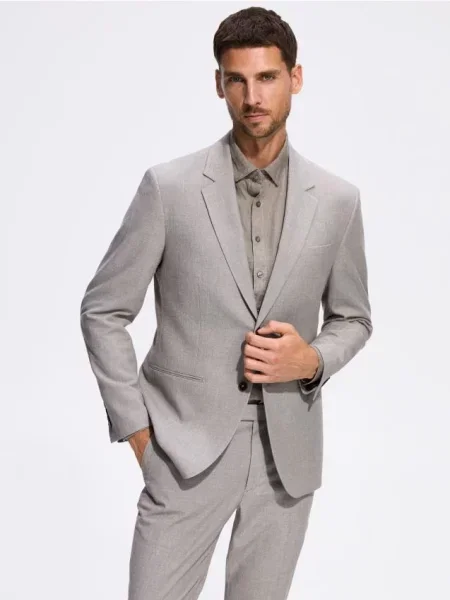 Reserved Блейзер regular fit кавовий 