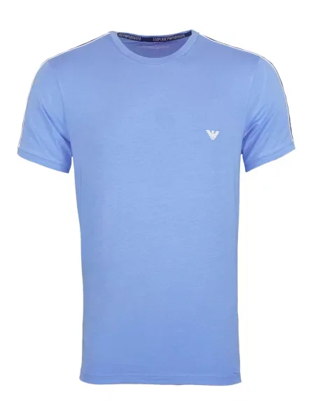 Emporio Armani Tricou albastru deschis alb