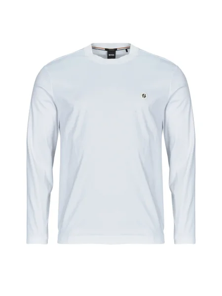 Tricou mânecă lungă Boss alb