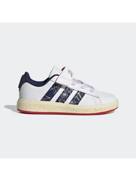 DĚTSKÉ BOTY ADIDAS MARVEL SPIDER-MAN GRAND COURT bílé