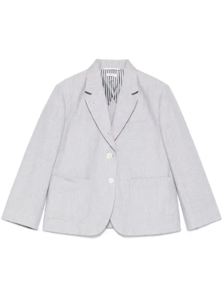 Cropp sacou Thom Browne cu dungi gri