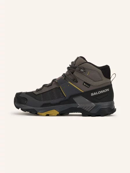 Salomon Turistické Boty X Ultra 5 Mid Gtx tmavě tmavě žlutá šedá