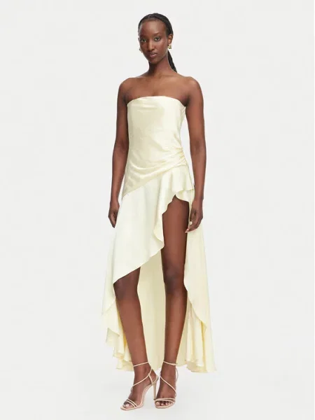 Bardot Rochie cocktail Lorenza Bej deschis galben