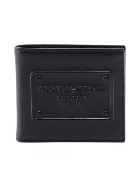Portfel Dolce And Gabbana skórzany czarny