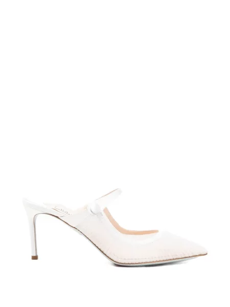 Плисирани мюли Aquazzura бяло