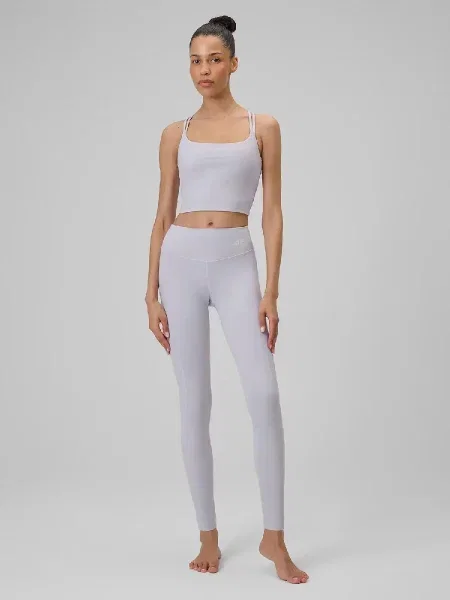 Legginsy fitness z wysokim stanem Solar Punk fioletowe