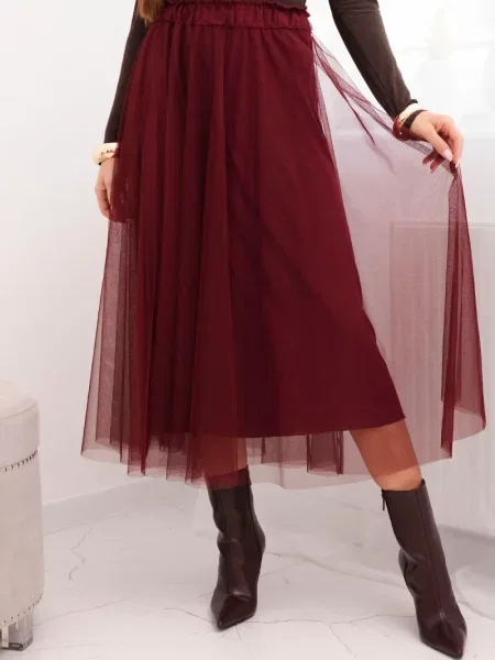 Fustă midi Kesi Włoski din tul până la genunchi