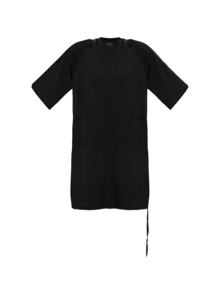 Rochie midi Y-3 cu dungi cu cordon negru