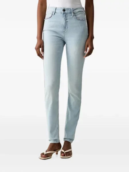 Blugi Guess cu autograf albastru