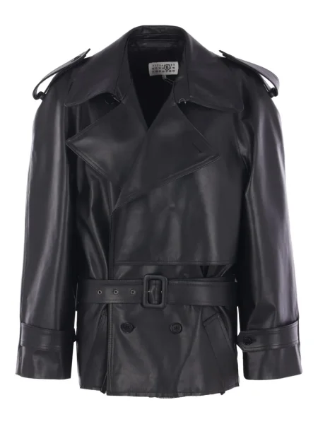 Geanta de piele Mm6 Maison Margiela negru