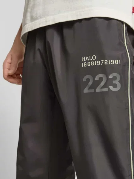 Spodnie treningowe z elastycznym pasem Halo czarne