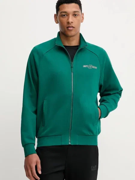 Guess bluza MENTORE z nadrukiem zielony