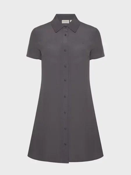 Костюмна джинсова сукня Calvin Klein Jeans а-силуету синя