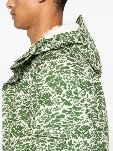 Geacă cu puf Fursac cu model floral cu imagine verde