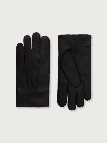 Trussardi mănuși pentru bărbați din piele negru