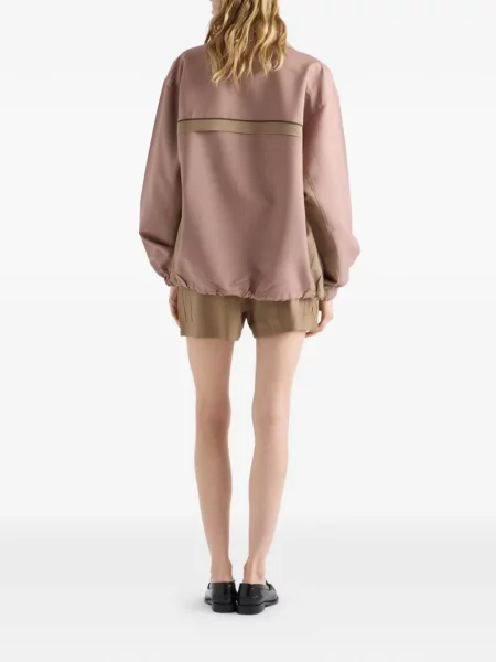 Pantaloni scurți Prada de mohair maro