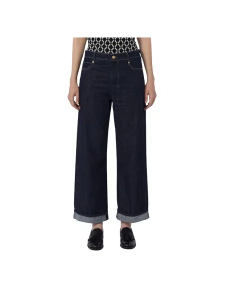 Jeansy Max Mara z 5 kieszeniami niebieskie