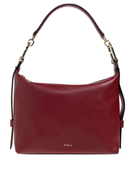 Colier Furla din piele roșu