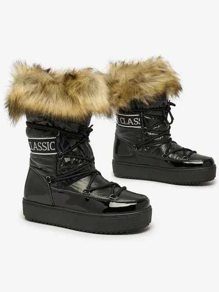 Slip-on зимни обувки за сняг Resti черно