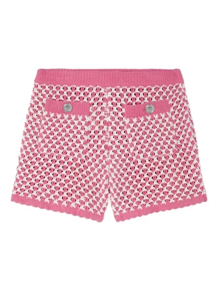 Pantaloni scurți Versace tricotate roz