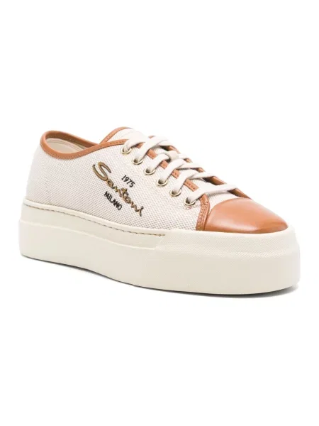 Sneakersy Santoni skórzane białe