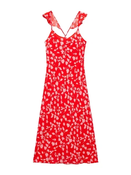 MANGO Rochie ROSAURA / roz / roșu bej