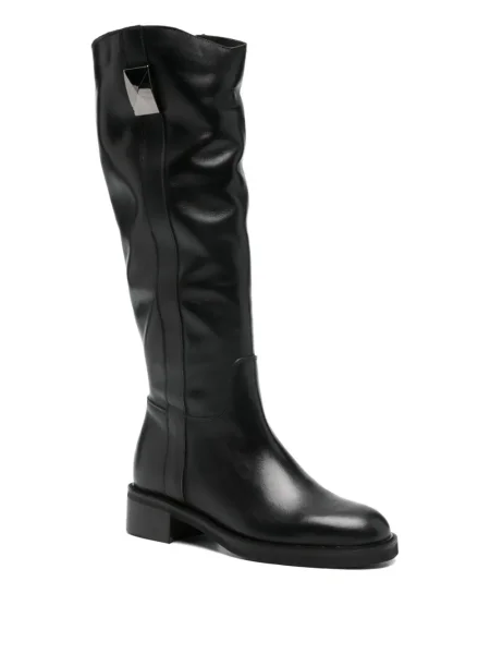 Botine Progetto din piele negru