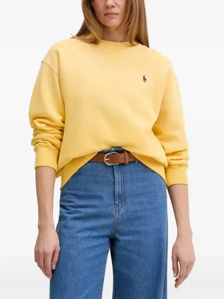 Curea Polo Ralph Lauren cu broderie din fleece cu șireturi albastru