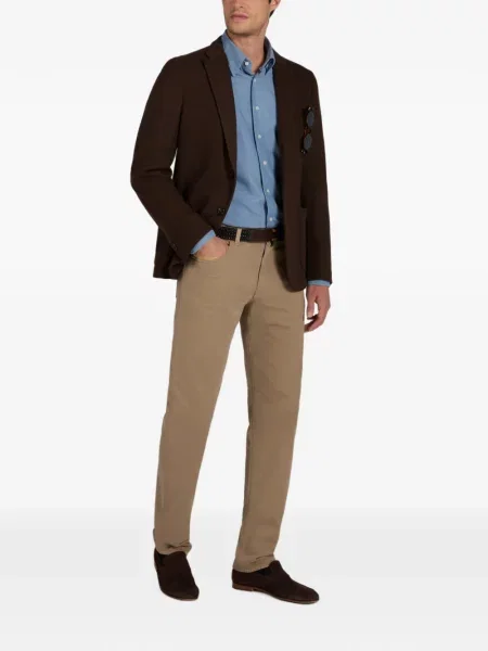 Cămașă Slowear din țesătură twill albastru