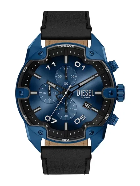 Diesel športové hodinky Spiked čierna