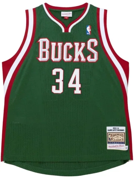 Cămașă Mitchell & Ness din jerseu verde
