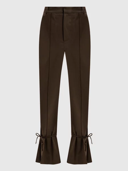 Штани кольору з вовною Rokh хакі