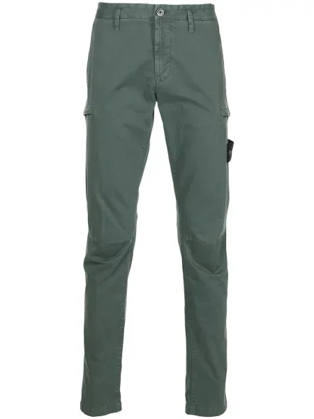 Pantaloni cargo Stone Island cu strasuri conici verde