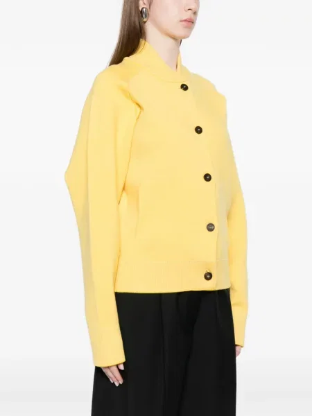 Pulover Jacquemus cu broderie galben