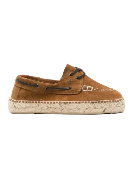 Espadryle Manebi skórzane brązowe