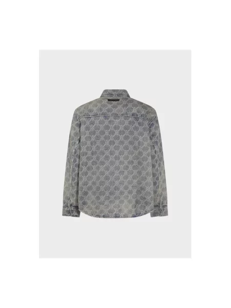 Daily Paper koszula Shield Laser Denim Shirt relaxed z kołnierzykiem klasycznym niebieski