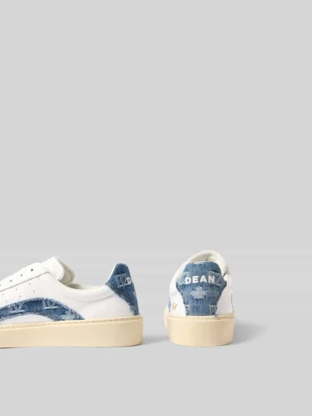 Sneakersy z obszyciem w kontrastowym kolorze z denimu Dsquared2